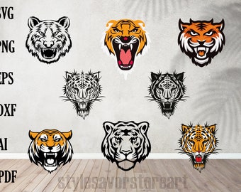 Tiger Mascot svg | Tiger Head Svg| Tiger svg | Tiger Clipart | Tiger Head svg files for Cricut | Tiger Face svg | Instant Download