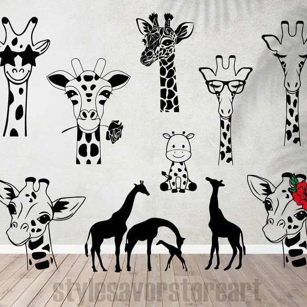 Giraffe Svg, Baby Giraffe Svg, Clipart, Baby Giraffe Clipart, Instant Download, Baby Giraffe Png, Svg files for Cricut, Vector, Digital Art