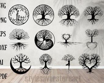 Baum des Lebens SVG Bundle - Baum des Lebens Clipart - Baum des Lebens SVG geschnittene Dateien für Cricut - Stammbaum svg - keltischer Baum des Lebens