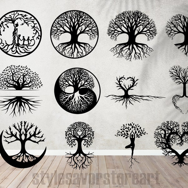 Baum des Lebens SVG Bundle - Baum des Lebens Clipart - Baum des Lebens SVG geschnittene Dateien für Cricut - Stammbaum svg - keltischer Baum des Lebens