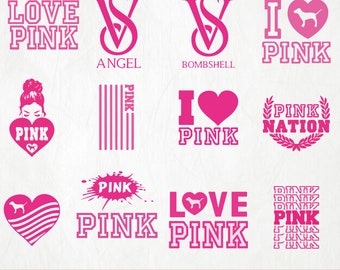 Pink svg, pink svg bundle, I love pink, pink cut file, pink cricut, pink silhouette, pink nation svg, pink flag, love pink, pink girl svg