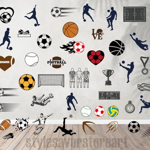 SOCCER SVG Bundle, SOCCER Svg Cut Files For Cricut, Soccer Clipart, Football Svg