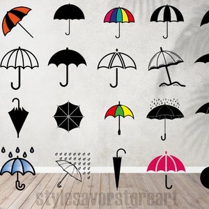 Regenschirm SVG, Regenschirm Bundle SVG, Regenschirm Clipart, Regenschirm Silhouette, Regenschirm Regen SVG, Regenschirm Cricut, Regenschirm geschnitten Datei, Vektor, Png