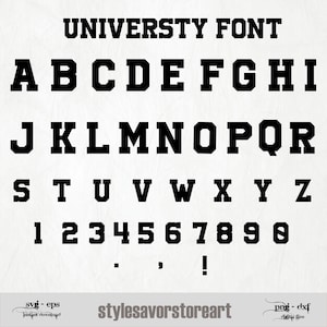 University Font svg, Varsity Font SVG, OTF file, TTF file, Varsity Alphabet, Sports Font, School Font, Digital Download, Unversal font