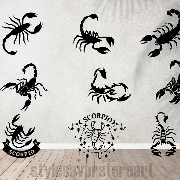 Scorpion SVG,Scorpion Clipart,Scorpion Png,Scorpio SVG File,Scorpion Vector, Cut Files For Silhouette,Instant Download