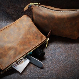 Borsa per cosmetici, beauty case in pelle, beauty case.