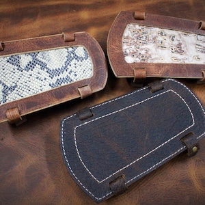 Handcrafted Leather Archery Arm Guard: Traditional Inlay Design