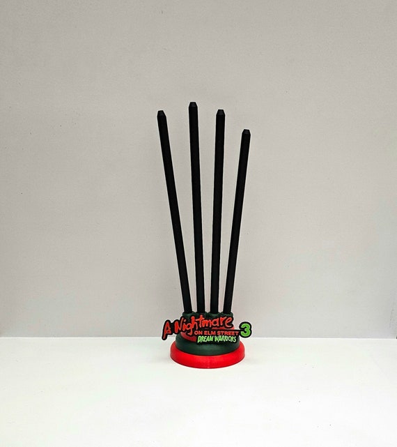 NOES 3 v1 Freddy Krueger Glove Stand/Glove Holder/Horror Movie/Freddy Krueger/Collector/Memorabilia