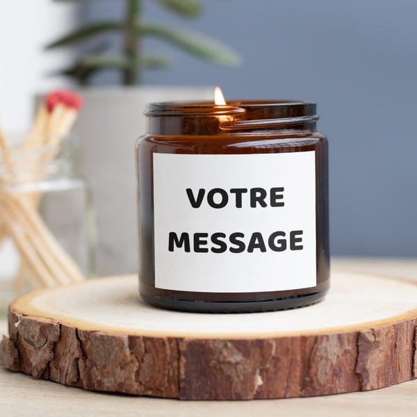 Personalized candle, handmade candle, candles, personalized gift, humor, your message