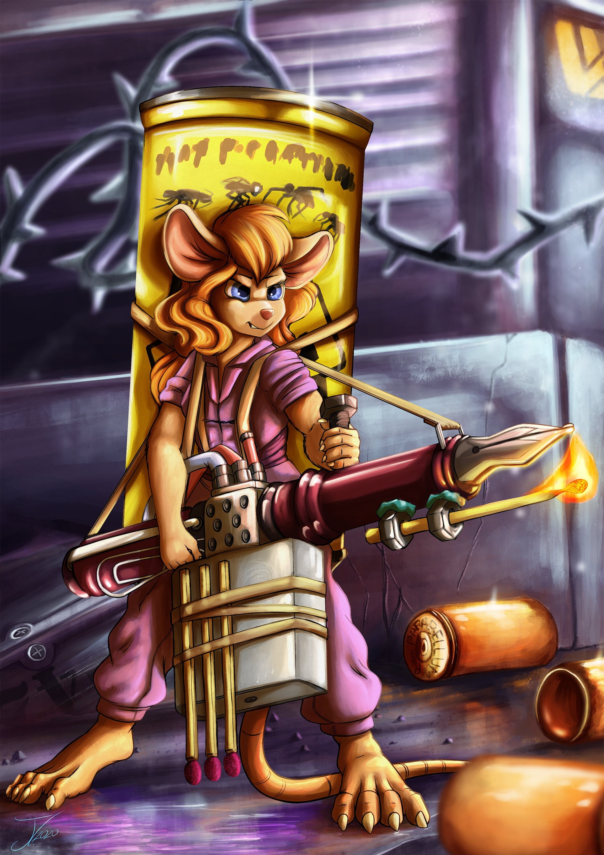 Bug Hunter - Gadget Art Print, Chip 'n Dale Rescue Rangers Fan Art - Etsy
