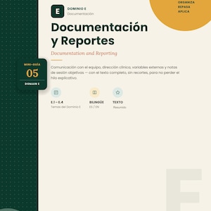 RBT Mini-Guide Domain E: Documentation and Reporting (3rd Edition) - Documentation and Reporting ABA Study Guide PDF Bilingual