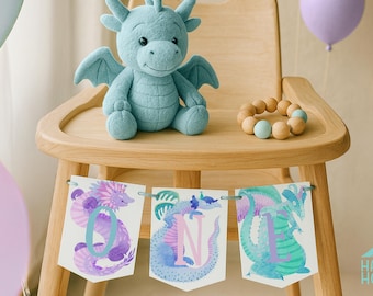 Banner de trona de dragones de hielo / Fiesta de dragones / DESCARGA INSTANTÁNEA / Imprimir