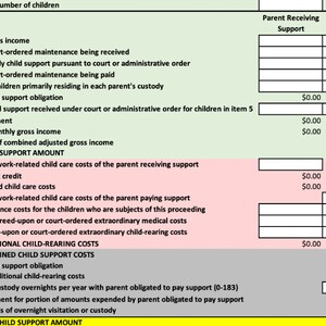 Missouri Form 14 Child Support Worksheet