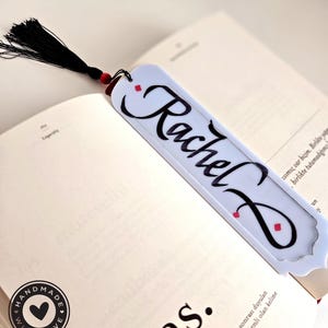 Personalized plexi bookmark/Personalized gift idea/Custom birthday bookmarks/Valentine&#39;s personalized gift/Aesthetic bookmark with tassel