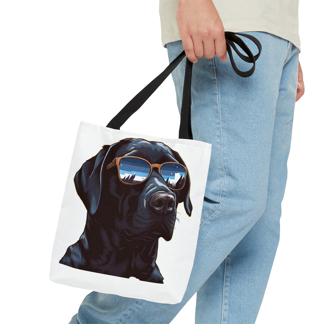 Black Lab Tote Bag AOP Etsy
