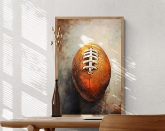 Boys Room Art, Football Wall Art Vintage Minimalist, Kids Room Wall Art, Kids Digital Art, Teen Boy Wall Art Decor