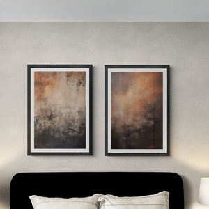 Moody Abstract Art Prints: Black, Grey, Brown Wall Decor (Digital Download)