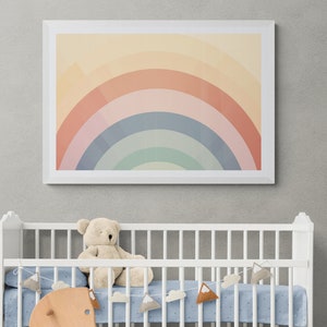Pastel Rainbow Wall Art: Kids Playroom Decor (Digital Download)