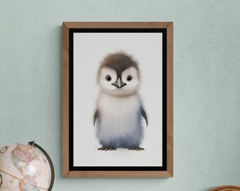 Baby Penguin Nursery Art: Kids Room Decor (Digital Download)