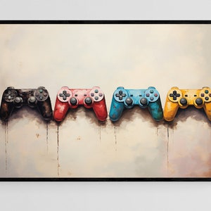 Vintage Game Controller Wall Art: Kids Room Decor (Digital Download)