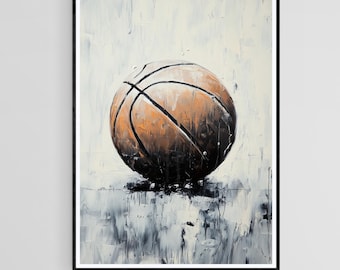 Modern Basketball Art Print: Teen Room Decor (Digital Download)
