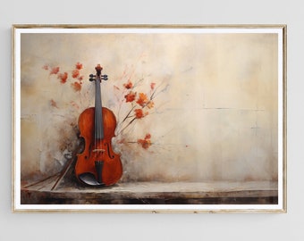 Viola Instrument Orchestra Wall Art, Violist Art , Kids Room Wall Art, Kids Digital Art, Teen Girl Wall Art Decor