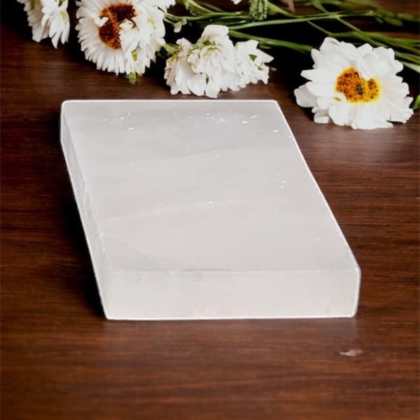 Selenite Charging Plate 20cmx10cm Extra Large, Large Crystal, 20mm Thick Charging Plate, Therapeutic Selenite, Healing, Charging Crystals