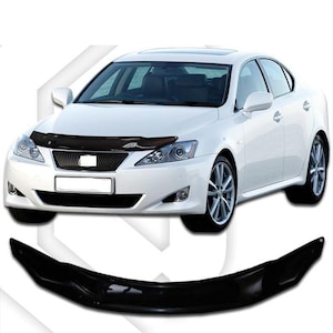 Hood deflector for Lexus IS 2005-2009 protecting the hood of the car from rocks and bugs