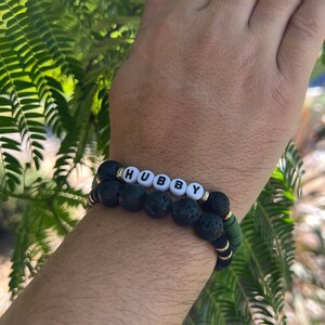 Black Volcanic Lava Rock Bracelet: 10 mm Stones (&#39;A&#39; Grade Genuine Lava Rock, Lava Stone Bracelet, Stretch Bracelet, Lava Crystal Bracelet)