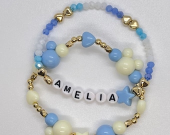 Musse Pigg Armband Guldstapel / Personligt Armband / Musse Pigg Armband / Anpassat Armband / Armgodis