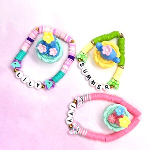 Charm bracelet | Heishi Bracelet | Personalized Name Bracelets | Custom Beaded Bracelet | Name Bracelet | Girls Bracelets | Kids Bracelets