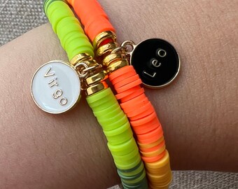 Zodiac sign bracelet / Birthday gift for her / Custom Name bracelet / Zodiac bracelets for women / Astrology bracelet / Stretch bracelet