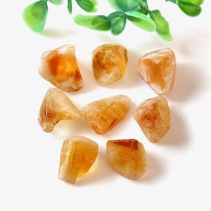 8 Pieces~100%Natural Yellow Citrine Raw Crystal, Size~10-14 MM, Raw Citrine Stone, Raw Material, Use For Jewelry Making etc.
