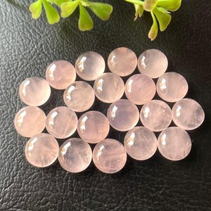 20 Pieces High Quality Natural Rose Quartz Cabochon Gemstone, Size 10x10 MM, Smooth Gemstone, RoseQuartz Gemstone For Making Jewelry & Use
