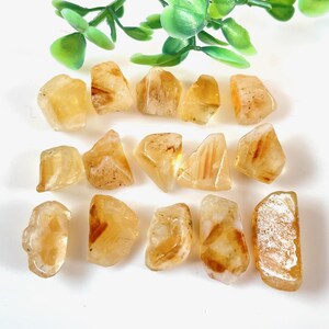 15 Pieces~100%Natural Yellow Citrine Raw Crystal, Size~8-18 MM, Raw Citrine Stone, Raw Material, Use For Jewelry Making etc.