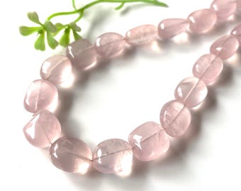 Rose Quartz Tumble Beaded Choker, Sterling Silver Clasp, Bohemian Necklace