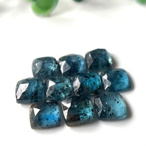 10 Pieces, AAA+ Quality Natural Paraiba Moss Kyanite RoseCut Gemstone,8x8MM, Square Shape Flatback Gemstone, Gemstone, Jewelry making & Use