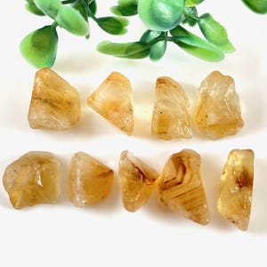 9 Pieces~ Natural Citrine Gemstone Rough, Size 10-16 MM, Citrine Raw Healing Crystal Stones, Loose Citrine Rough, Gemstone Loose Raw