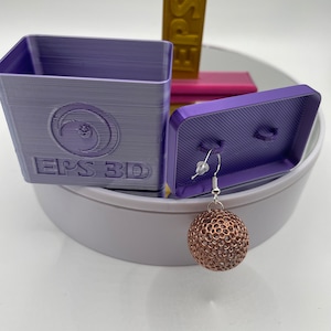 Sphere earrings from the 3D printer