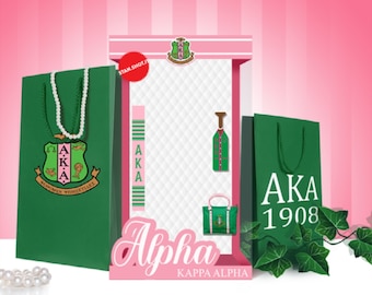 Digital Alpha Kappa Alpha Barbie Box  FULLY EDITABLE