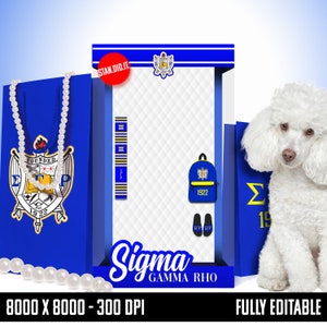 Digital Sigma Gamma Rho Barbie Box Updated  FULLY EDITABLE