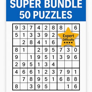 Sudoku Expert Super Bundle Vol. 1: 50 Advanced PDF Challenges + Instant Solutions