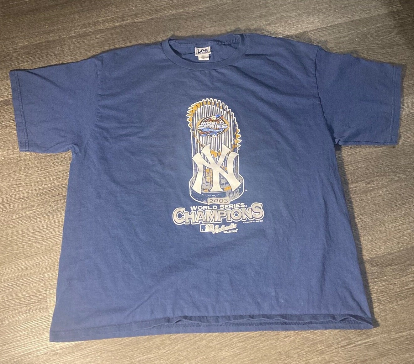 Lee Sport NY Yankees MLB Men's Tie Dye T-Shirt Mens XXL 2XL Blue Gray