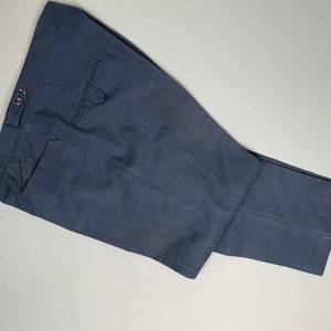 Men’s Vintage 1960s Blue Trousers | 33 x 27.5 |