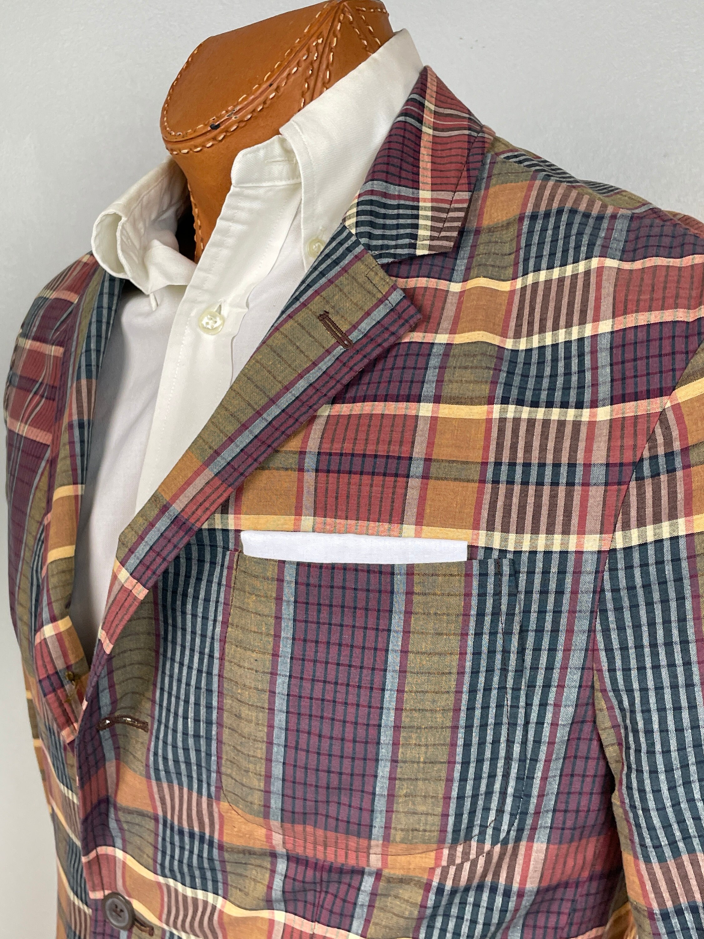 Mens 1960s Style Madras Sport Coat 40 POLO Ralph Lauren Etsy