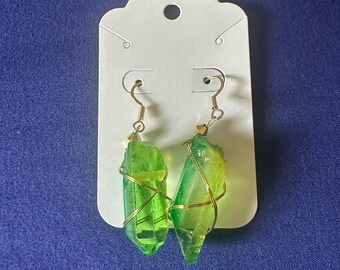 Green Gem Earrings