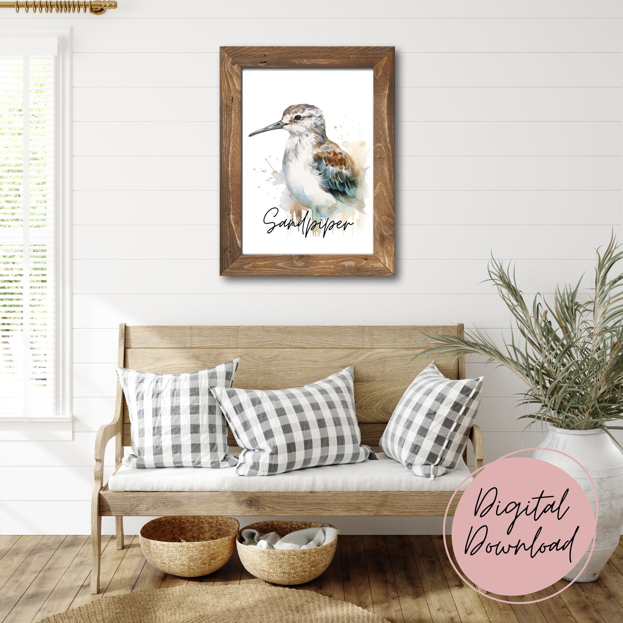 Coastal Bird Prints | Vintage Digital Watercolor Set of 4 | Bird Lover ...
