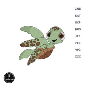 Turtle Embroidery Design: Wild Animal Machine Embroidery (Instant Download)