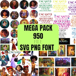 Encanto PNG, Encanto SVG, Encanto Clipart, Mirabel Png Svg, Encanto Poster Font, Imágenes vibrantes para toppers de pastel Encanto, camisas de cumpleaños