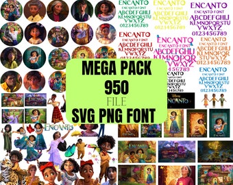 Pacchetto Clipart Encanto: PNG, SVG, font (download digitale)